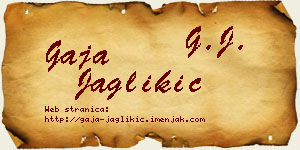 Gaja Jaglikić vizit kartica